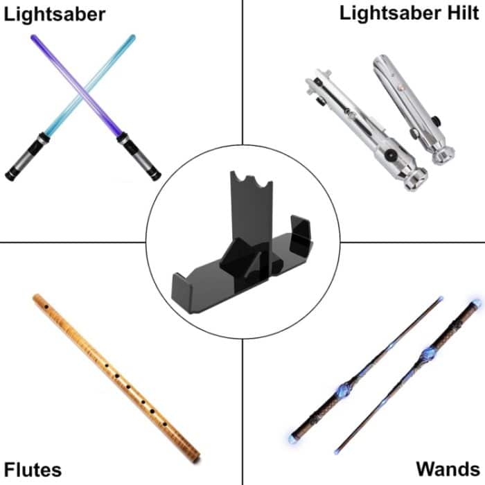 YX060 Lichtschwertständer, Acryl-Lichtschwert-Displayhalter, Schwarz – Bild 4