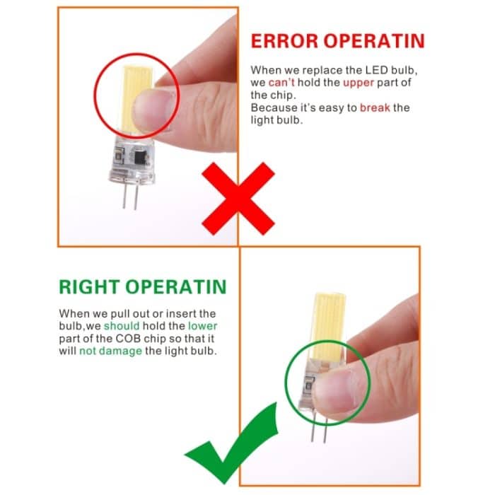 GY6.35 5W COB LED Maislicht, AC 12V, DC 12-24V, GY6.35 – Bild 4