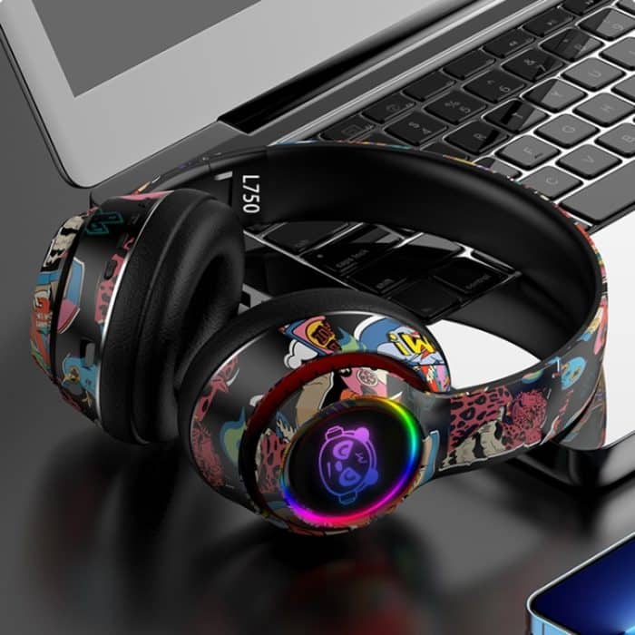 L750 3-in-1 RGB-Graffiti-Muster, kabelloses Gaming-Headset mit Rauschunterdrückung – Bild 9