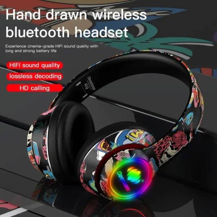 L750 3-in-1 RGB-Graffiti-Muster, kabelloses Gaming-Headset mit Rauschunterdrückung – Bild 2