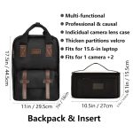 Cwatcun D78 Kamera Laptop Rucksack Tasche, With Detachable Insert Camera Case – Bild 6
