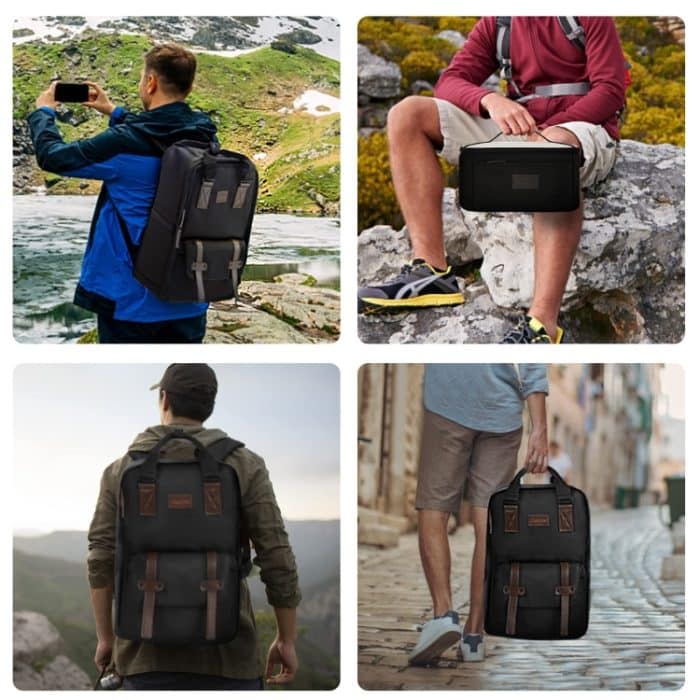 Cwatcun D78 Kamera Laptop Rucksack Tasche, With Detachable Insert Camera Case – Bild 9