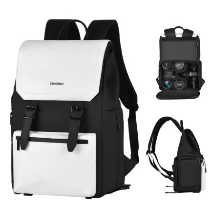 Cwatcun D79 Kamerarucksack, multifunktionale Kamera-Doppelschultertasche, 40.5 x 28 x 17.5cm Small, 43.5 x 30.5 x 18cm Large