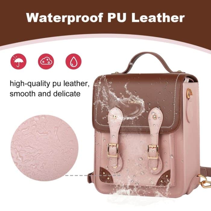 Cwatcun D81 Retro-Kamera-Umhängetasche, Vintage-PU-Leder, wasserdichte Kamera-Handtasche – Bild 8
