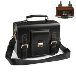Cwatcun D83 Vintage Kleine Kameratasche Leder Kamera Messenger Bag, 24 x 17 x 12cm, 30 x 21.5 x 12.5cm