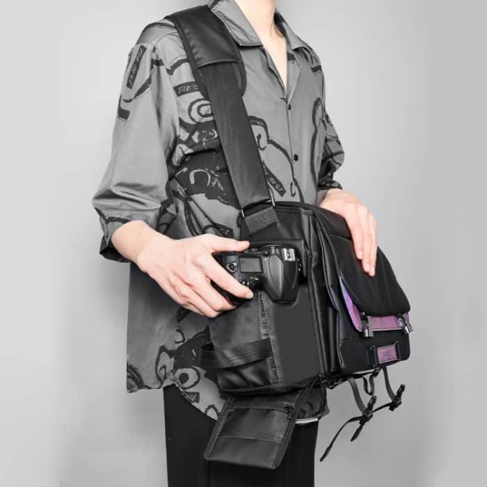 Cwatcun D85 Kameratasche, seitlicher Schnellzugriff, Kameratasche, Messenger-Tasche, wasserdichte Tasche, 30 x 15 x 24cm Small, 32 x 14 x 24cm Medium, 36.5 x 17 x 26cm Large, 40 x 17 x 30cm XL – Bild 5