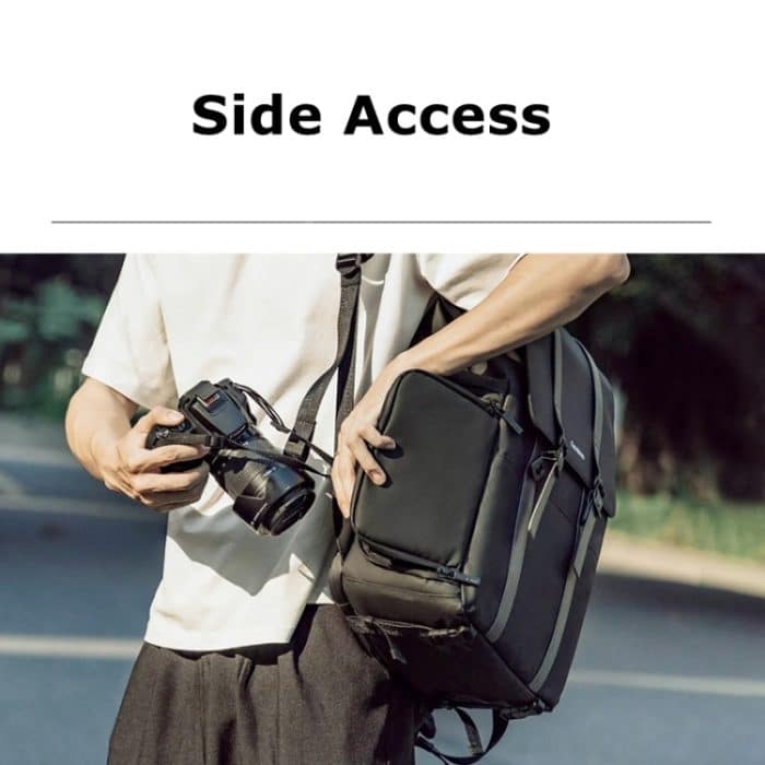 Cwatcun D86 Kamerarucksack DSLR spiegellose Kamera wasserdichte Tasche, 28 x 15 x41cm Small – Bild 4