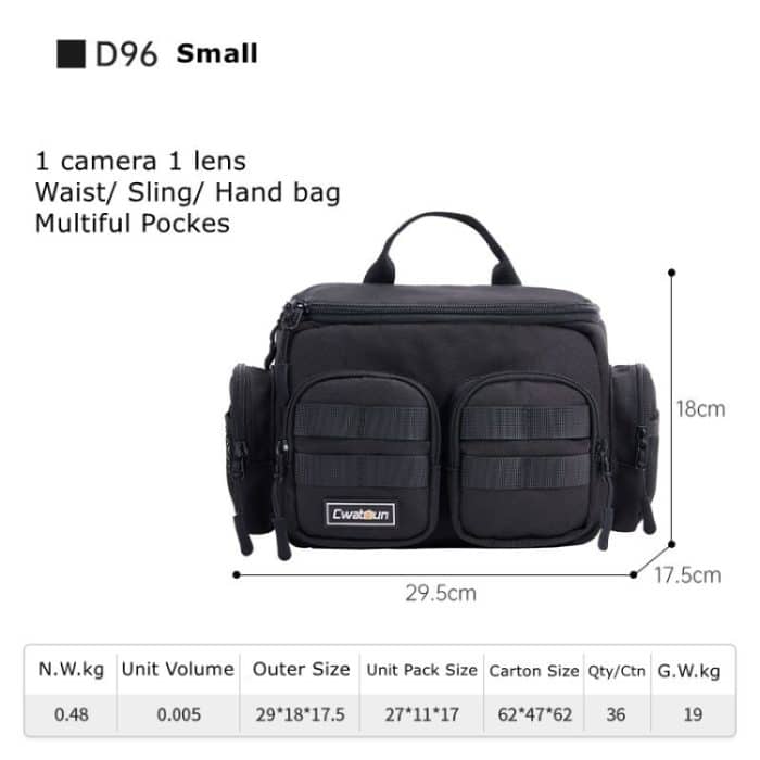 Cwatcun D96 Taille Kameratasche Sling Schulter Kameratasche, 29.5 x 17.5 x 18cm, 40 x 20 x 22cm – Bild 2