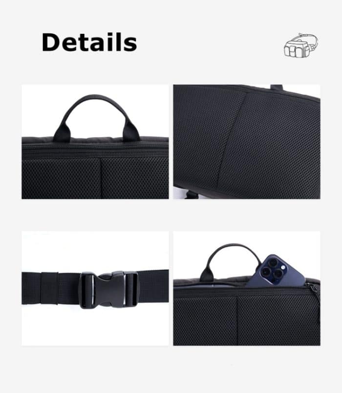 Cwatcun D96 Taille Kameratasche Sling Schulter Kameratasche, 29.5 x 17.5 x 18cm, 40 x 20 x 22cm – Bild 6