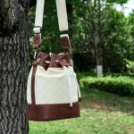 Cwatcun D100 Canvas PU wasserdichtes Bundle Kordelzug Objektivtasche Umhängetasche Kameratasche, 20 x 11 x 26cm, 22 x 12 x 31cm