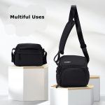 Cwatcun D101 Umhängetasche, Kameratasche, Fotoobjektiv-Umhängetasche, 20 x 20.5 x 15cm, 29 x 24 x 17cm – Bild 5