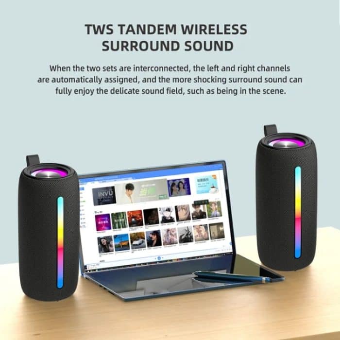 L12 Bunte LED Drahtlose Bluetooth-kompatiblen Tragbaren Lautsprecher – Bild 5