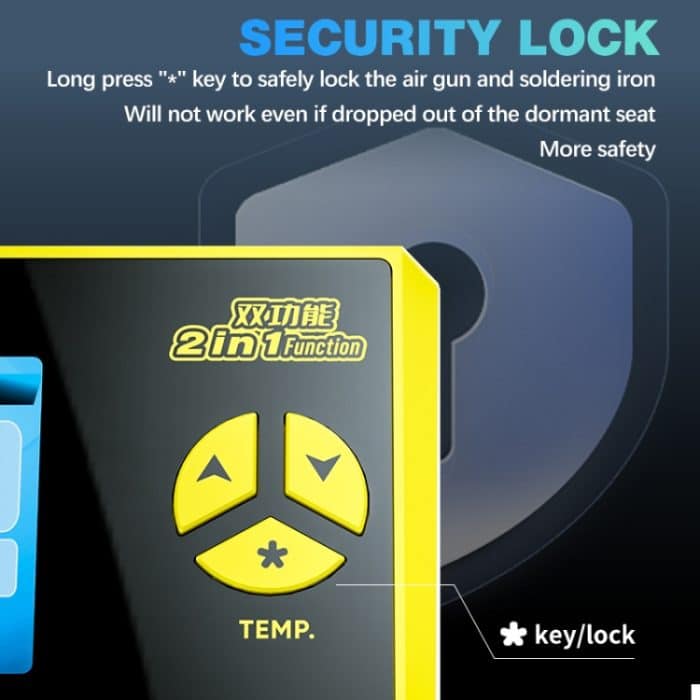 Mechanic 861DS 2-in-1 Doppelfunktions-Heißluftpistole, elektrische Lötkolben-Nacharbeitsstation, US, EU – Bild 9