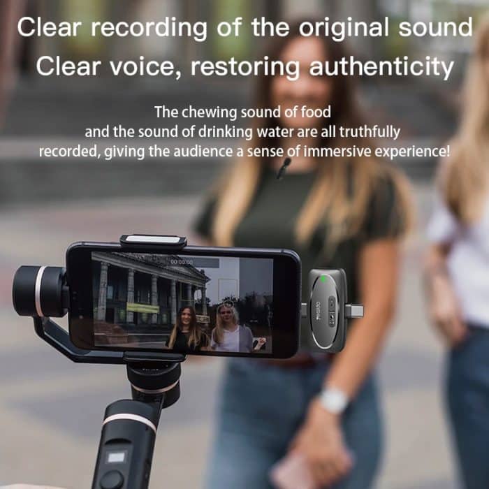 YESIDO KR12 Drahtloses Lavalier-Mikrofon mit geringer Latenz und 8-poligem Empfänger, KR12 – Bild 5