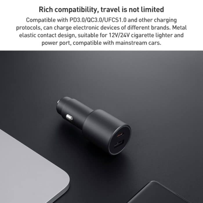 Original Xiaomi 43W Dual Ports USB + USB-C / Typ-C Autoladegerät 1A1C, 43W – Bild 4