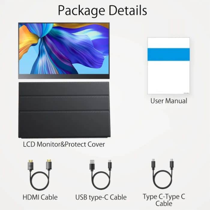 Tragbarer 15,6-Zoll-HDR-1080P-IPS-Bildschirm, 15.6 inch 1080P – Bild 9