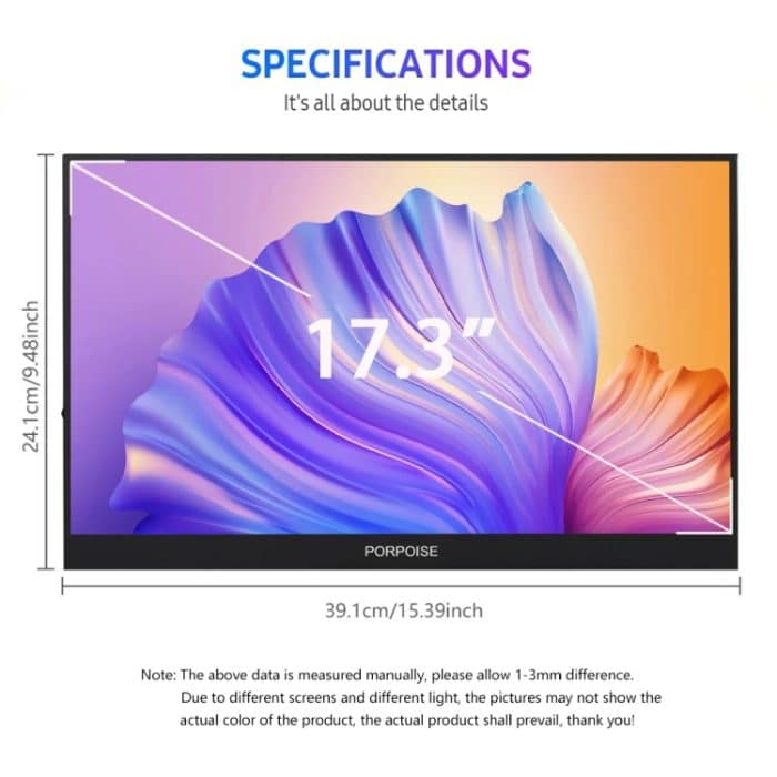 Tragbarer 17,3-Zoll-UHD-IPS-Bildschirm mit 2560 x 1440 Pixeln, 17.3 inch 2K – Bild 9