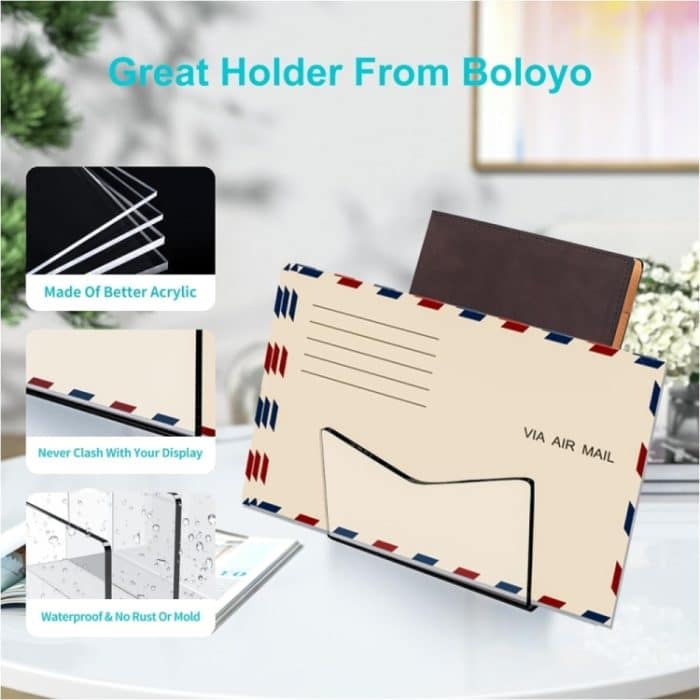 YX079 Acryl-Umschlag-Aufbewahrungsständer Smile Mail Folder Organizer – Bild 7