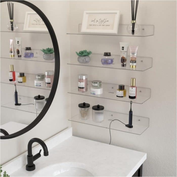 YX074 4 Stück/Set Acryl-Lagerregal, Anime-Ornamente, Kosmetik, Wandhalterung – Bild 4