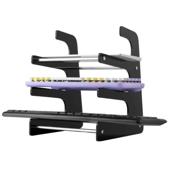 YX082 Tastatur-Aufbewahrungshalterung aus Acryl, dreischichtiger Tastatur-Ausstellungsständer – Bild 3