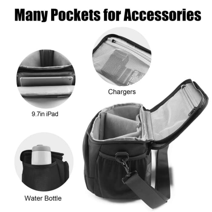 Cwatcun D67 Umhängetasche für Kamera, Fotografie, Objektiv, Umhängetasche, 22 x 15 x 15cm S, 25.5 x 16 x 17cm M, 30.5 x 16.5 x 20cm L, 36 x 21 x 24cm XL – Bild 3