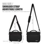 Cwatcun D67 Umhängetasche für Kamera, Fotografie, Objektiv, Umhängetasche, 22 x 15 x 15cm S, 25.5 x 16 x 17cm M, 30.5 x 16.5 x 20cm L, 36 x 21 x 24cm XL – Bild 7