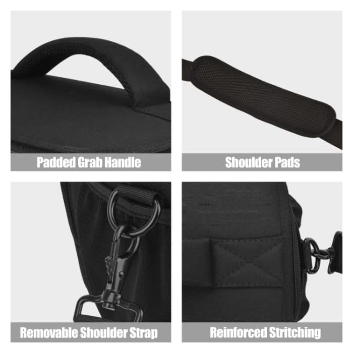 Cwatcun D67 Umhängetasche für Kamera, Fotografie, Objektiv, Umhängetasche, 22 x 15 x 15cm S, 25.5 x 16 x 17cm M, 30.5 x 16.5 x 20cm L, 36 x 21 x 24cm XL – Bild 8