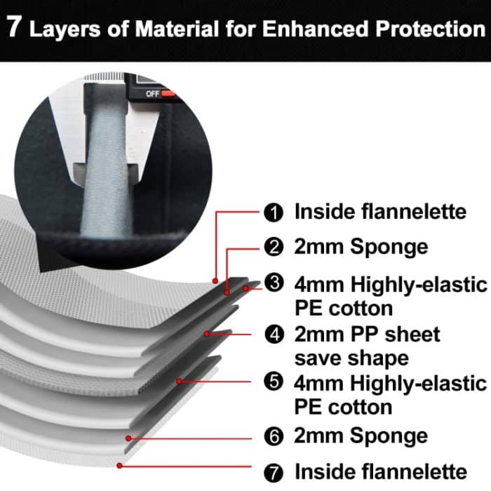 Cwatcun D67 Umhängetasche für Kamera, Fotografie, Objektiv, Umhängetasche, 22 x 15 x 15cm S, 25.5 x 16 x 17cm M, 30.5 x 16.5 x 20cm L, 36 x 21 x 24cm XL – Bild 9