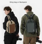 Cwatcun D107 Fotografie-Rucksack mit großer Kapazität, Schultern, Laptop, Kameratasche, 22 x 36 x 16cm – Bild 2