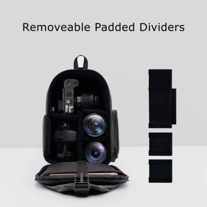 Cwatcun D107 Fotografie-Rucksack mit großer Kapazität, Schultern, Laptop, Kameratasche, 22 x 36 x 16cm – Bild 7