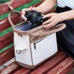 Cwatcun D112 Kameratasche aus kontrastierendem Canvas, One-Shoulder-Umhängetasche, 24.5 x 30 x 15.5cm – Bild 12