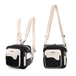 Cwatcun D118 Contrast Two Ways Rucksack Umhängetasche, 21 x 21 x 14.5cm
