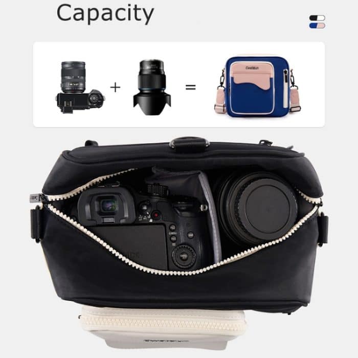 Cwatcun D118 Contrast Two Ways Rucksack Umhängetasche, 21 x 21 x 14.5cm – Bild 3