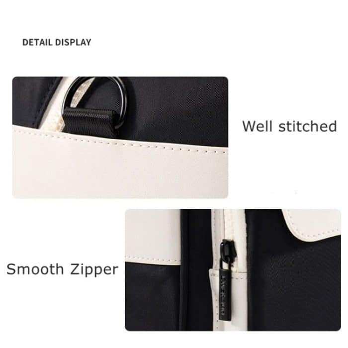 Cwatcun D118 Contrast Two Ways Rucksack Umhängetasche, 21 x 21 x 14.5cm – Bild 8