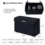 Cwatcun H80 Faltbare Innenkameratasche mit großem Fassungsvermögen, Fotoobjektivtasche, 22.5 x 18 x 13.5cm S, 30 x 19 x 15cm M, 34.5 x 19 x 26cm L – Bild 9