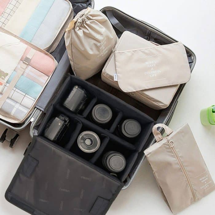 Cwatcun H80 Faltbare Innenkameratasche mit großem Fassungsvermögen, Fotoobjektivtasche, 22.5 x 18 x 13.5cm S, 30 x 19 x 15cm M, 34.5 x 19 x 26cm L – Bild 8