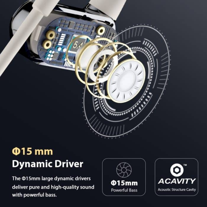 Hileo Hi77 TWS Wasserdichter Sport-Bluetooth-Kopfhörer mit Geräuschreduzierung – Bild 5