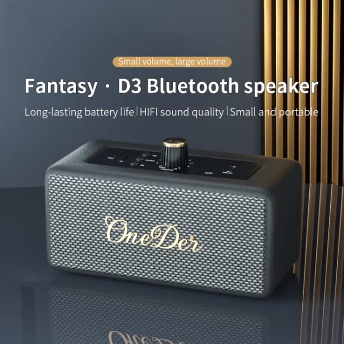 Oneder D3 Retro-Ledergehäuse, 30 W, Dual-Einheiten, kabelloser Bluetooth-Lautsprecher, D3 – Bild 2