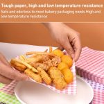 100 Blatt/Packung, quadratisches Backfettpapier, Burger-Sandwichpapier, Größe: 22 x 22 cm – Bild 5