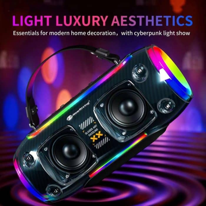 Neuer Rixing NR8806 tragbarer kabelloser Bluetooth-Lautsprecher für den Außenbereich, bunter RGB-Subwoofer, Single Mic, Dual Mic, Without Mic – Bild 6