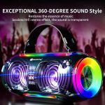Neuer Rixing NR8806 tragbarer kabelloser Bluetooth-Lautsprecher für den Außenbereich, bunter RGB-Subwoofer, Single Mic, Dual Mic, Without Mic – Bild 7