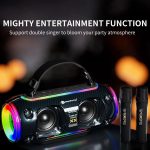 Neuer Rixing NR8806 tragbarer kabelloser Bluetooth-Lautsprecher für den Außenbereich, bunter RGB-Subwoofer, Single Mic, Dual Mic, Without Mic – Bild 8