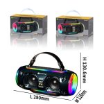 Neuer Rixing NR8806 tragbarer kabelloser Bluetooth-Lautsprecher für den Außenbereich, bunter RGB-Subwoofer, Single Mic, Dual Mic, Without Mic – Bild 9