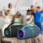 HOPESTAR H61 Wasserdichter tragbarer 50-W-Surround-Bluetooth-Lautsprecher für den Außenbereich – Bild 3