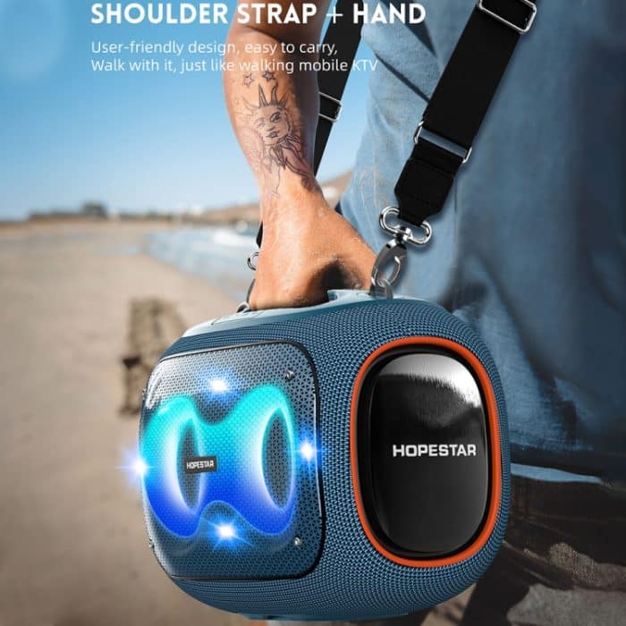 HOPESTAR Party Box 120 W Karaoke-Bluetooth-Lautsprecher mit 2 Mikrofonen – Bild 4