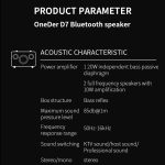 Oneder D7 Bluetooth-Lautsprecher für Outdoor-Karaoke, kabellose Lautsprecher mit zwei Mikrofonen – Bild 11