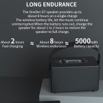 Oneder D7 Bluetooth-Lautsprecher für Outdoor-Karaoke, kabellose Lautsprecher mit zwei Mikrofonen – Bild 3
