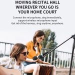 Oneder D7 Bluetooth-Lautsprecher für Outdoor-Karaoke, kabellose Lautsprecher mit zwei Mikrofonen – Bild 7