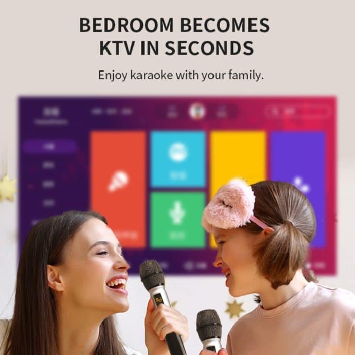 Oneder D7 Bluetooth-Lautsprecher für Outdoor-Karaoke, kabellose Lautsprecher mit zwei Mikrofonen – Bild 10