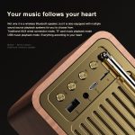 OneDer JY82 kabelloser Holz-Retro-Styling-Lautsprecher, HiFi, klassisches FM-Radio, unterstützt TF/U-Disk/AUX – Bild 3